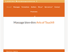 Tablet Screenshot of massageartsoftouch.com